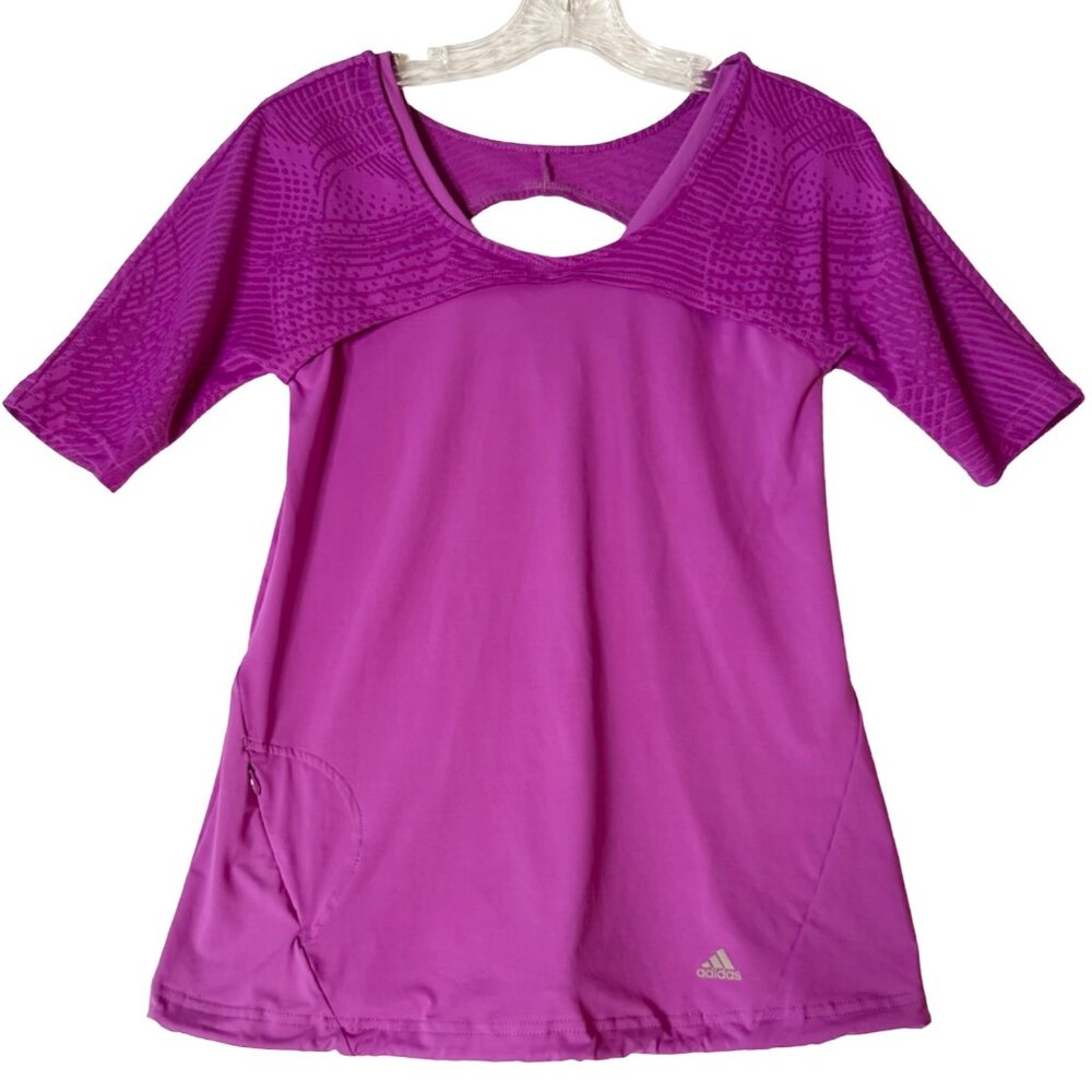 Adidas Climalite Rare Purple Active Top Long Fit Style Sample - Size S